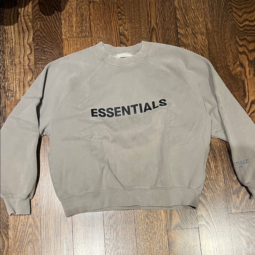 Essentials Men's Crewneck Sweater in Gray